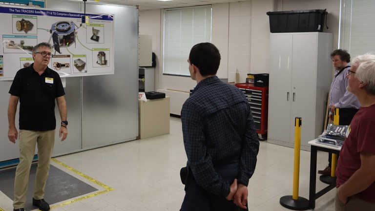 Jeff Dolan conducts a tour of the EMI/EMC Testing Center