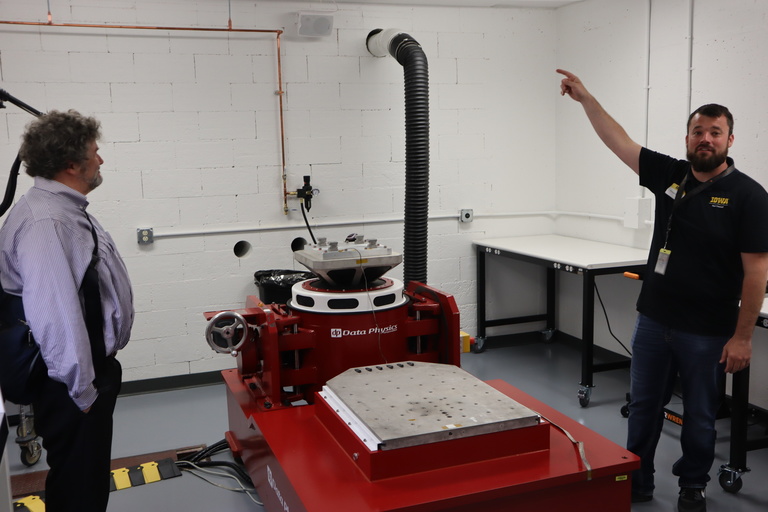 Rich Dvorsky and vibration table 