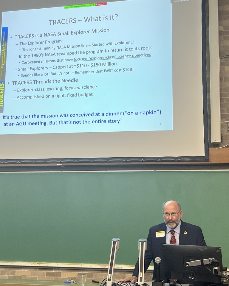 Stephen Fuselier talks about TRACERS mission at Kletzing Symposium